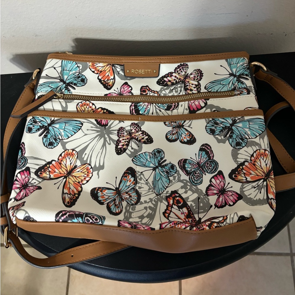 Rosetti Multicolor Butterfly Crossbody purse